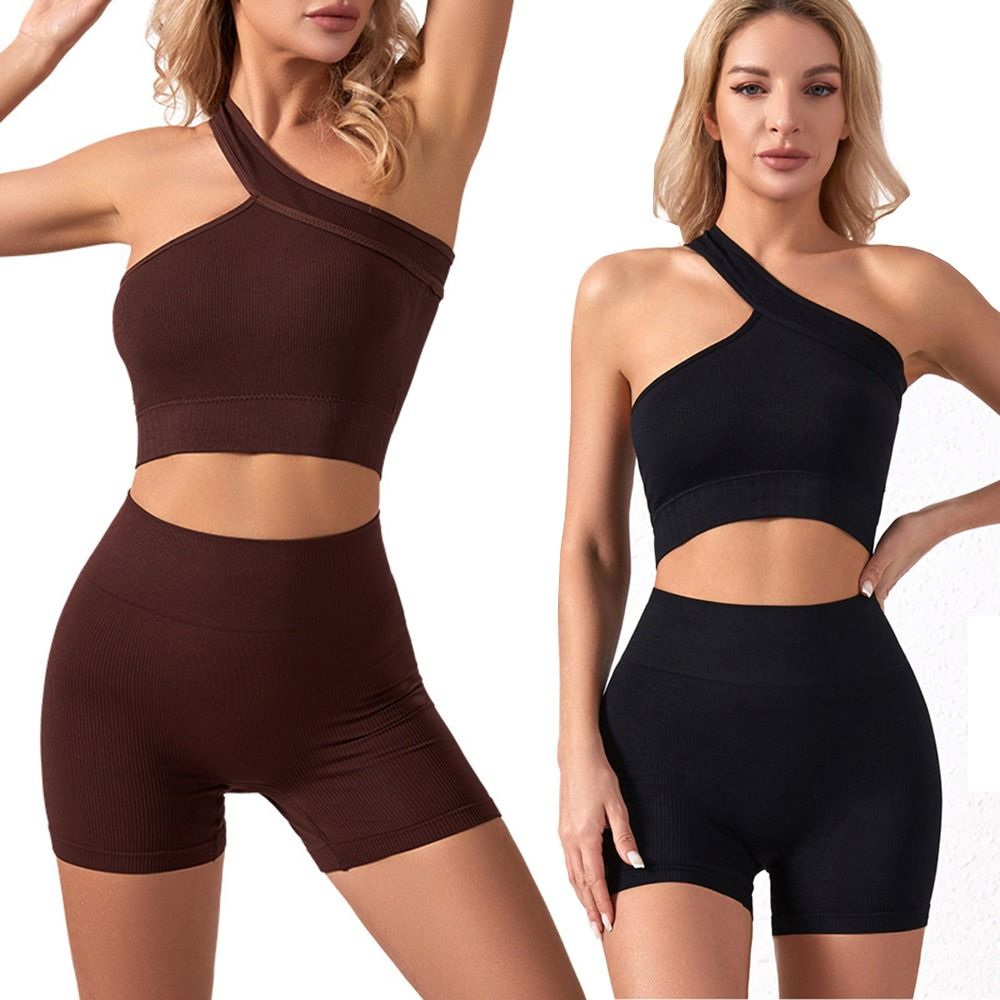 Tank Top Ribbed - 2 Parça Günlük Dikişsiz Kadın Spor